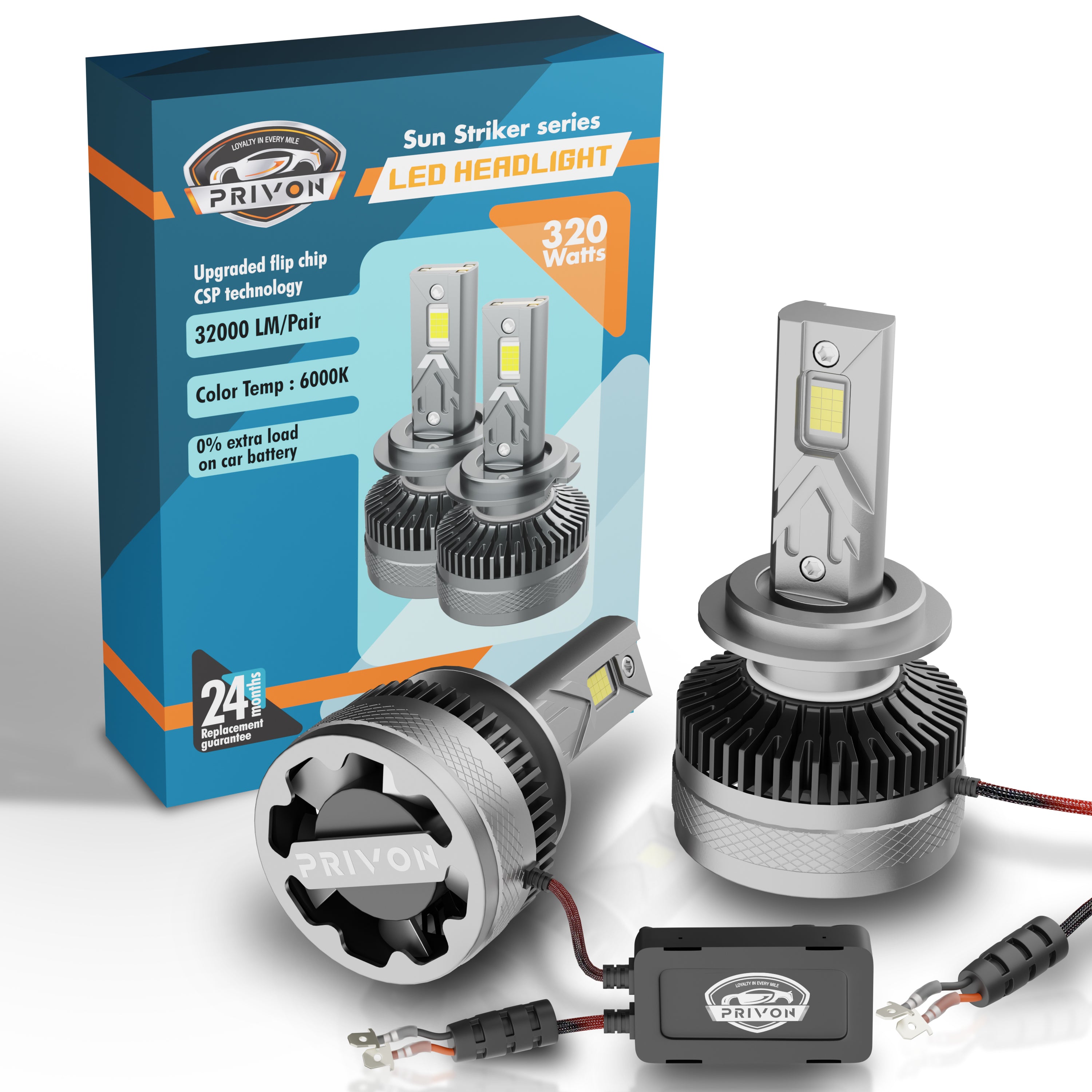 320W white LED Headlight bulb for car | 32000LM  | 02 years replacement guarantee