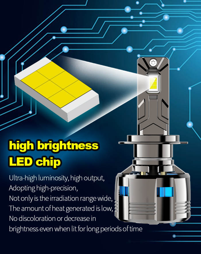 210W white LED Headlight bulb for car | 21000LM | 6500k | 02 years replacement guarantee