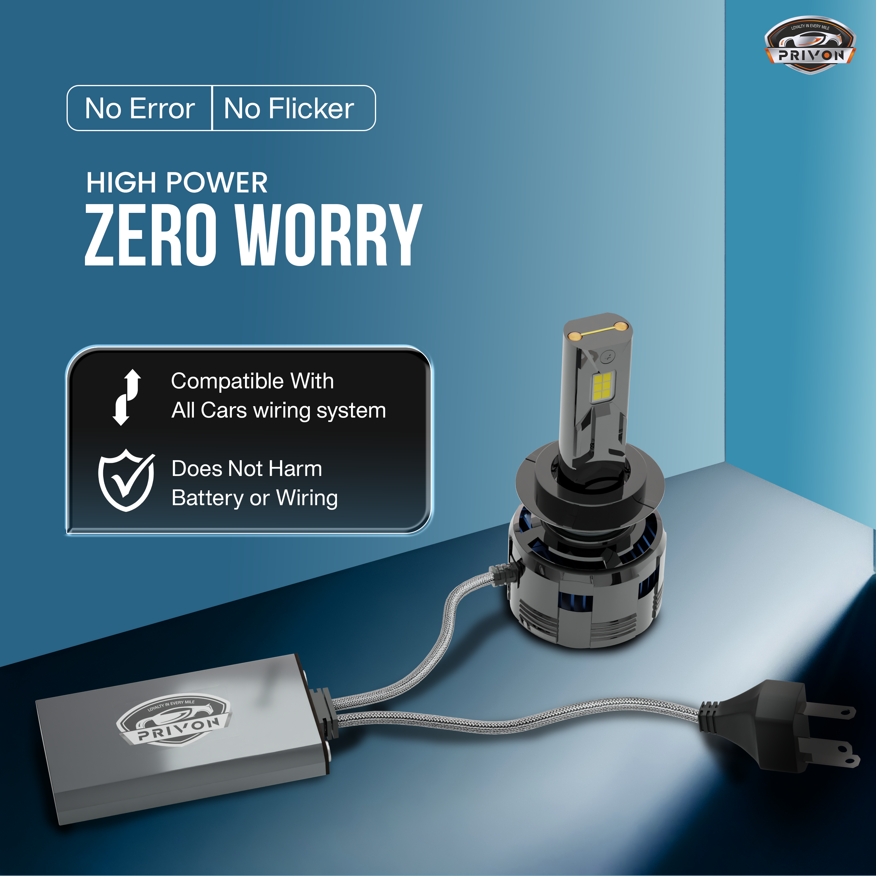 210W white LED Headlight bulb for car | 21000LM | 6500k | 02 years replacement guarantee