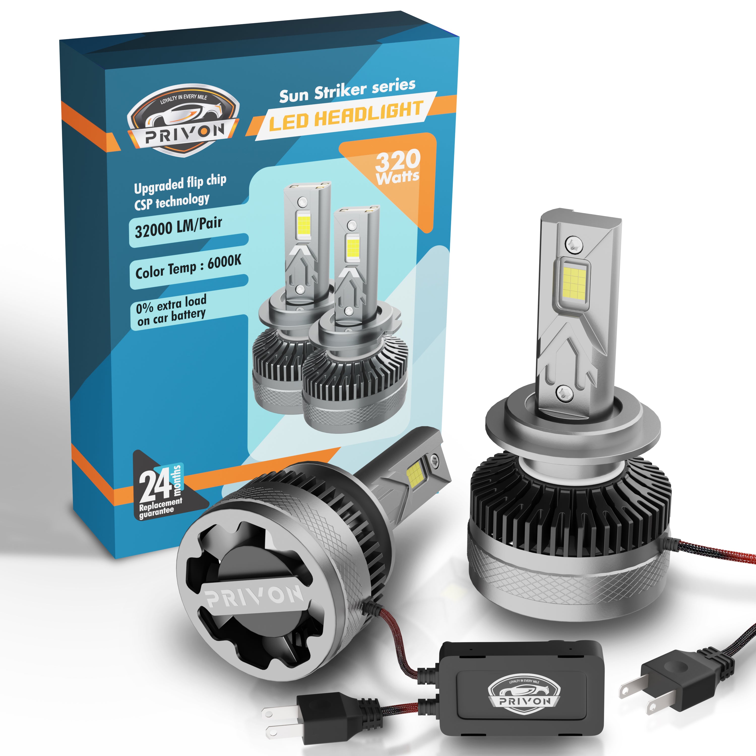 320W white LED Headlight bulb for car | 32000LM  | 02 years replacement guarantee
