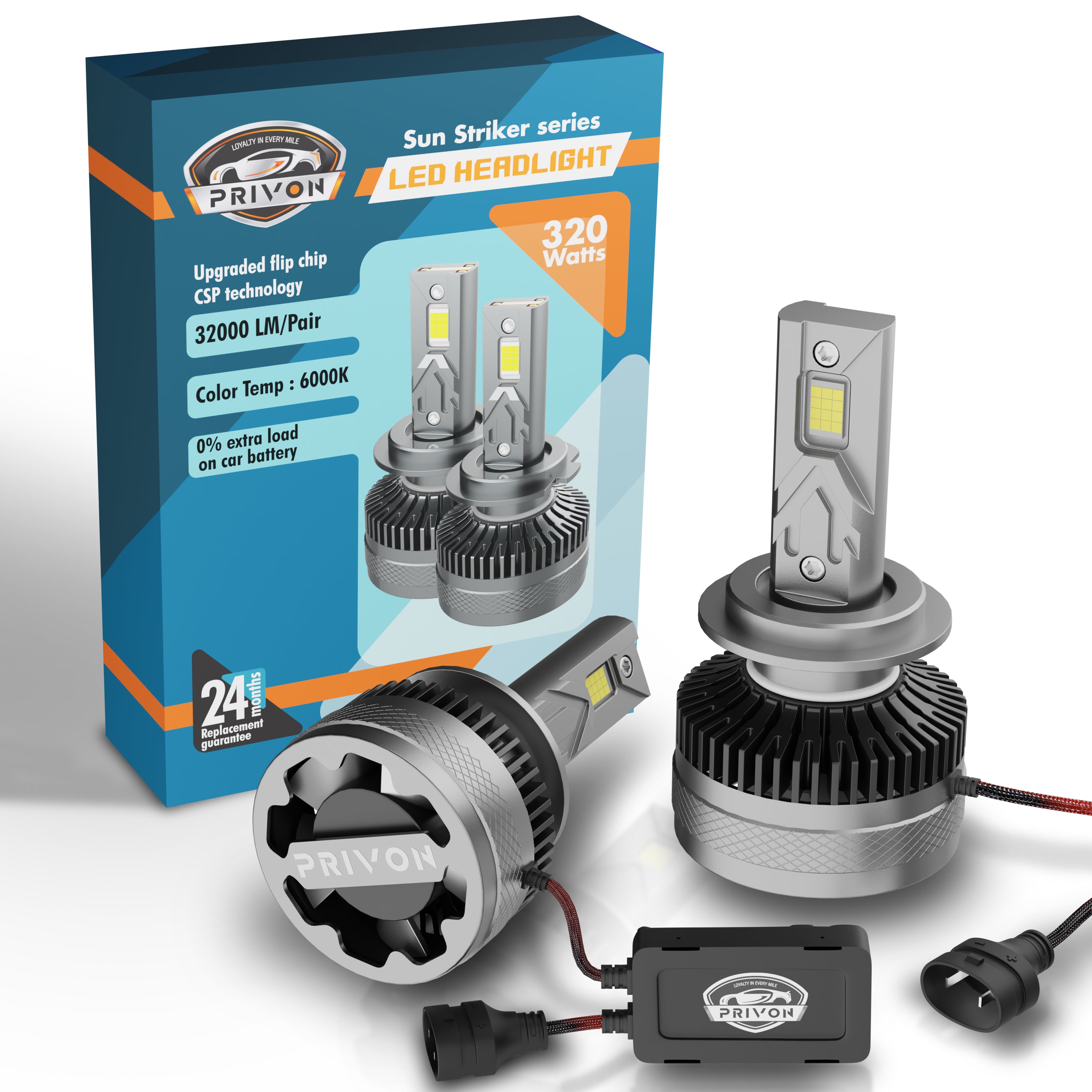 320W white LED Headlight bulb for car | 32000LM  | 02 years replacement guarantee
