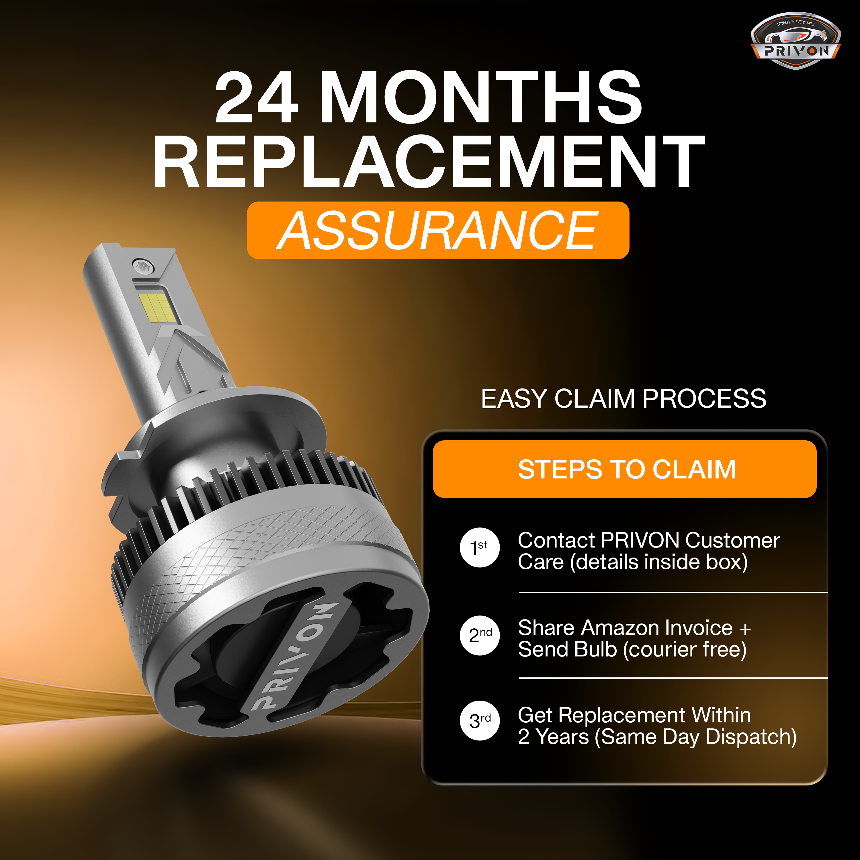 320W white LED Headlight bulb for car | 32000LM  | 02 years replacement guarantee
