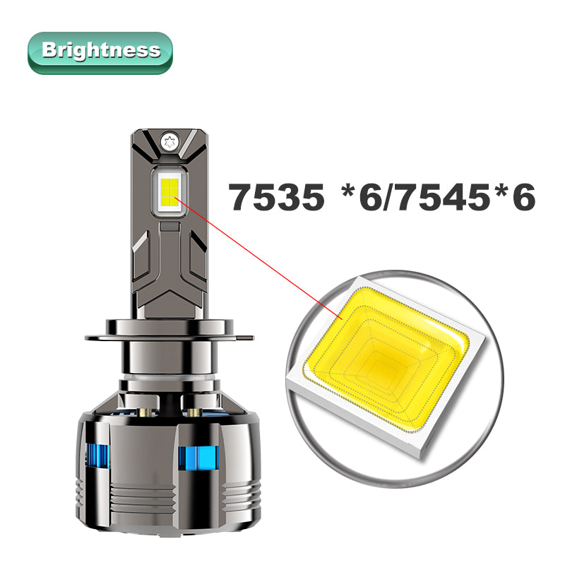 210W white LED Headlight bulb for car | 21000LM | 6500k | 02 years replacement guarantee